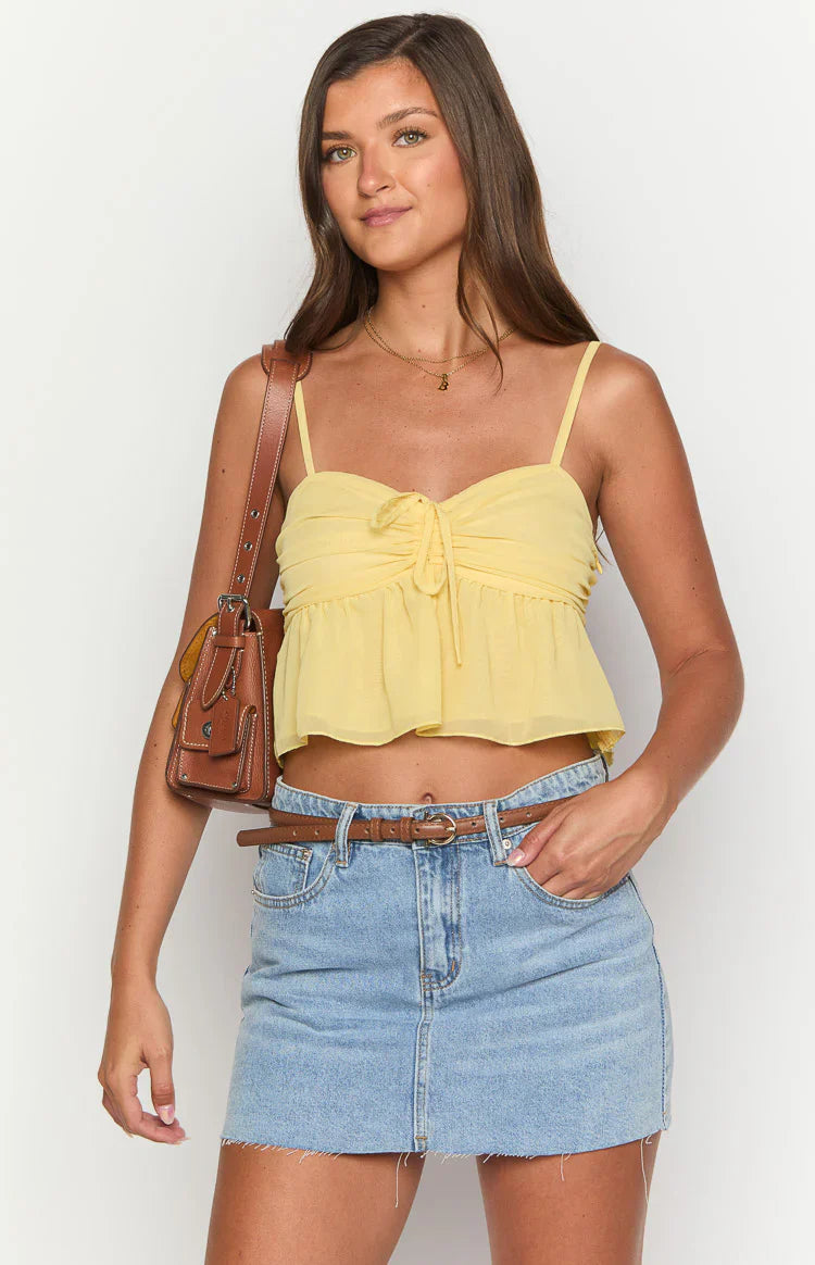 Zyra Crop Top | Yellow