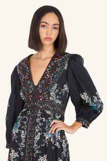 Zaria Dress | Dark Navy Floral