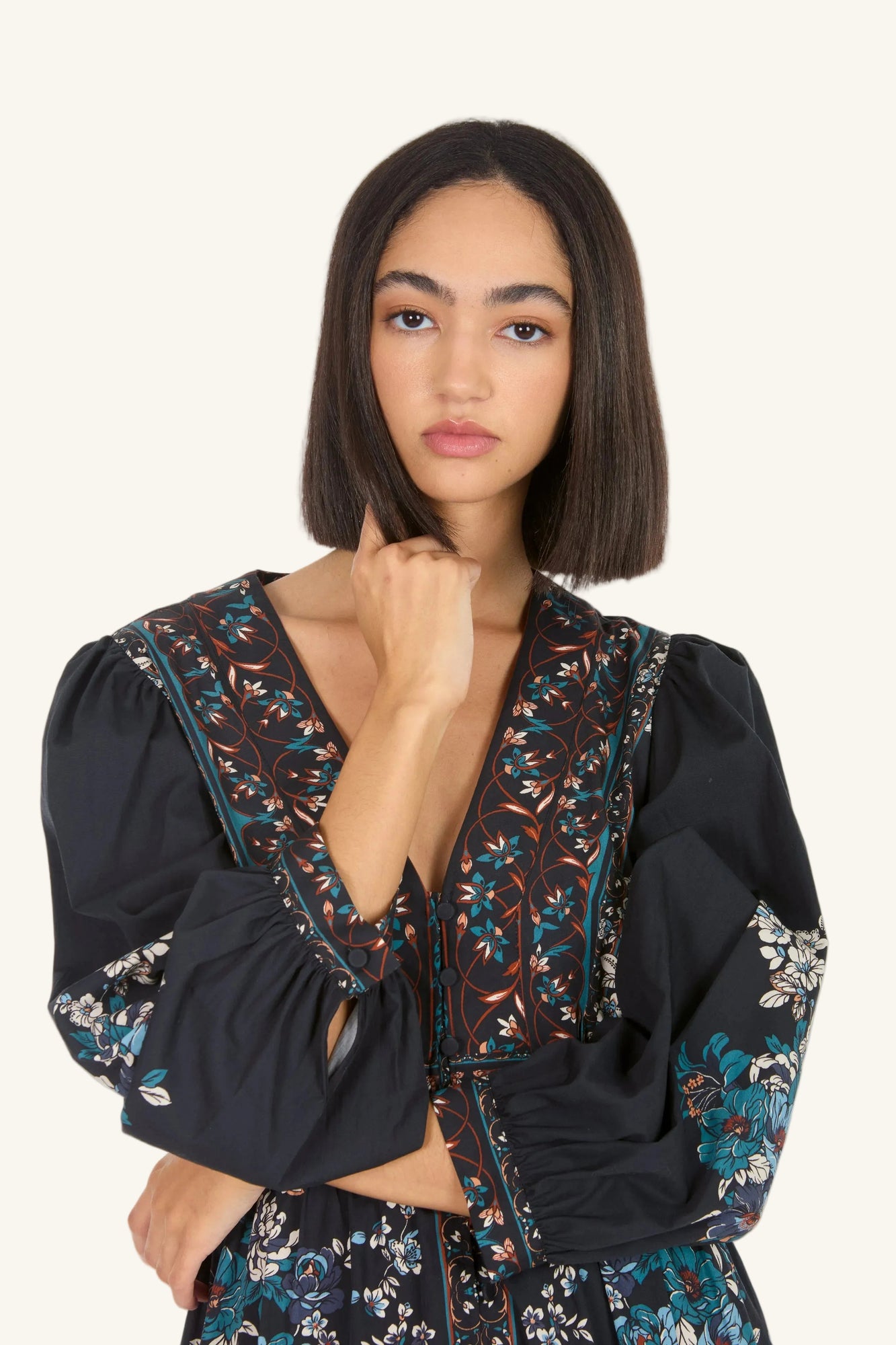 Zaria Dress | Dark Navy Floral