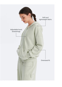 Zip Up Hoodie with Pockets | Fresh Mint Green