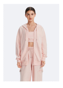 Zip Up Hoodie with Pockets | Marshmallow Pink