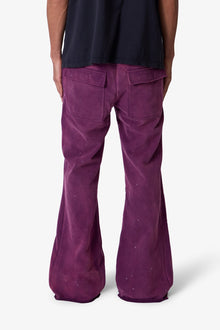 Zipper Flare Sweatpants | Purple