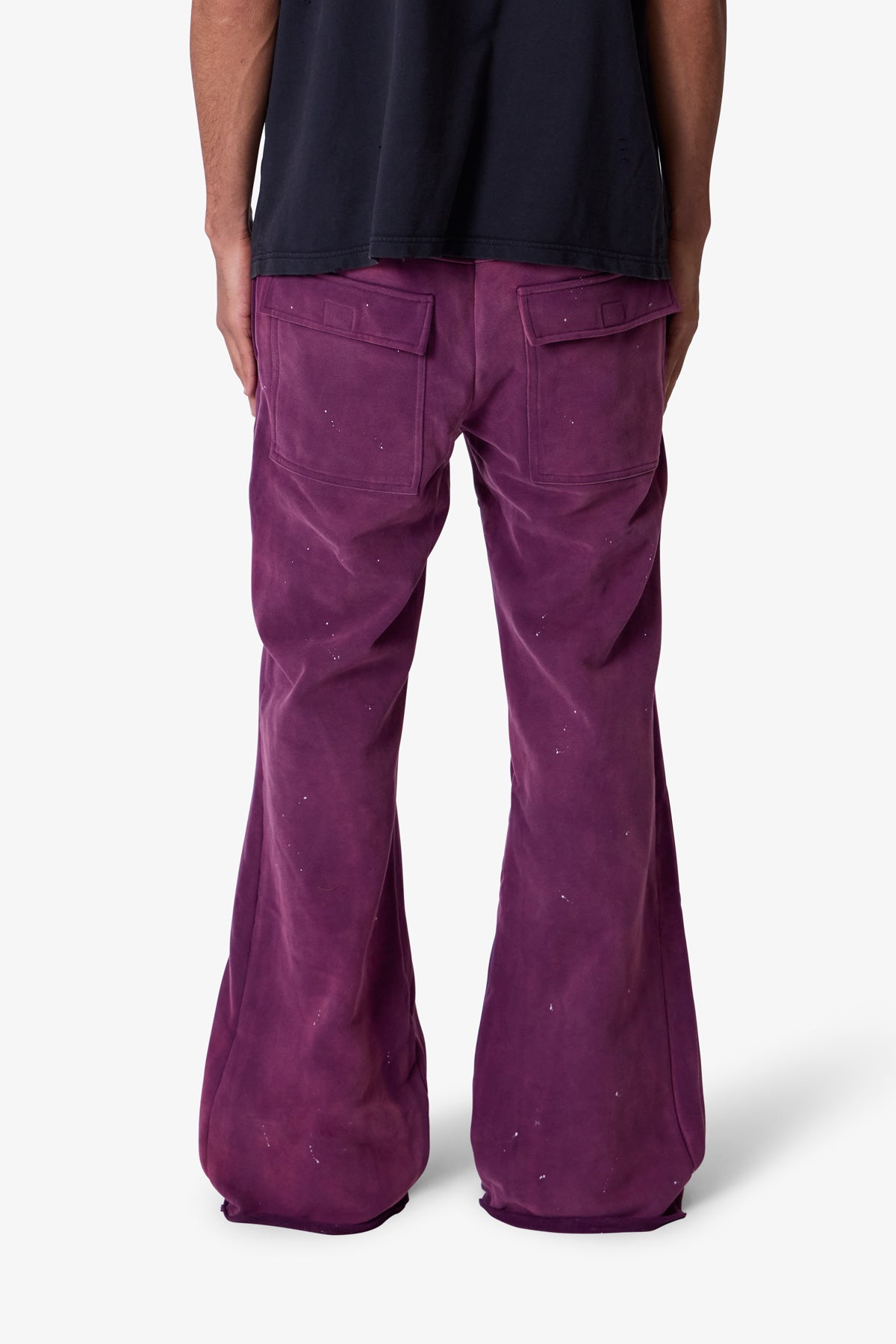 Zipper Flare Sweatpants | Purple