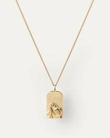 The Aquarius Zodiac Pendant Necklace | 14K Gold-Plated Steel
