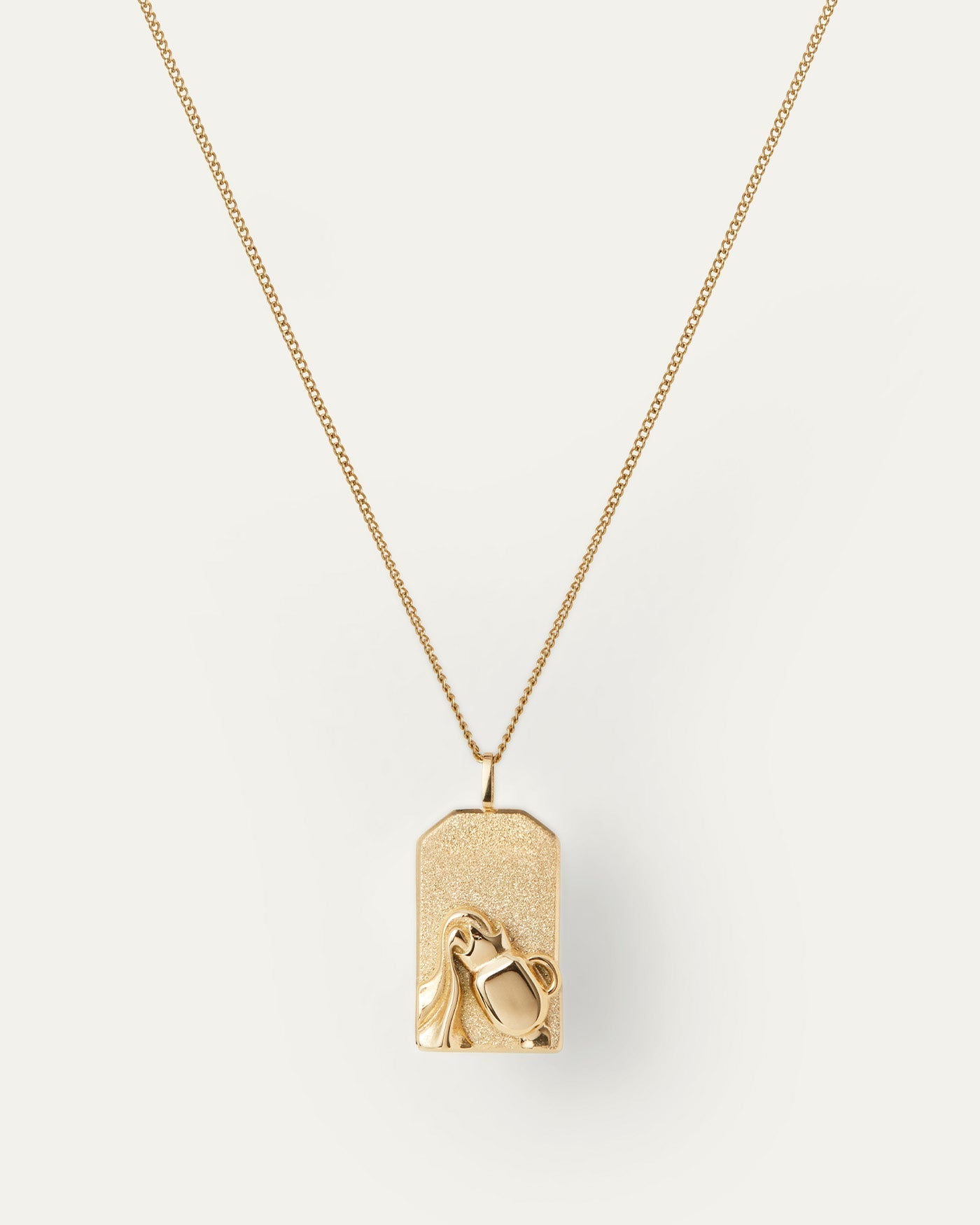 The Aquarius Zodiac Pendant Necklace | 14K Gold-Plated Steel