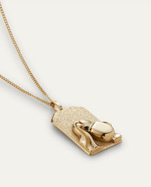 The Aquarius Zodiac Pendant Necklace | 14K Gold-Plated Steel