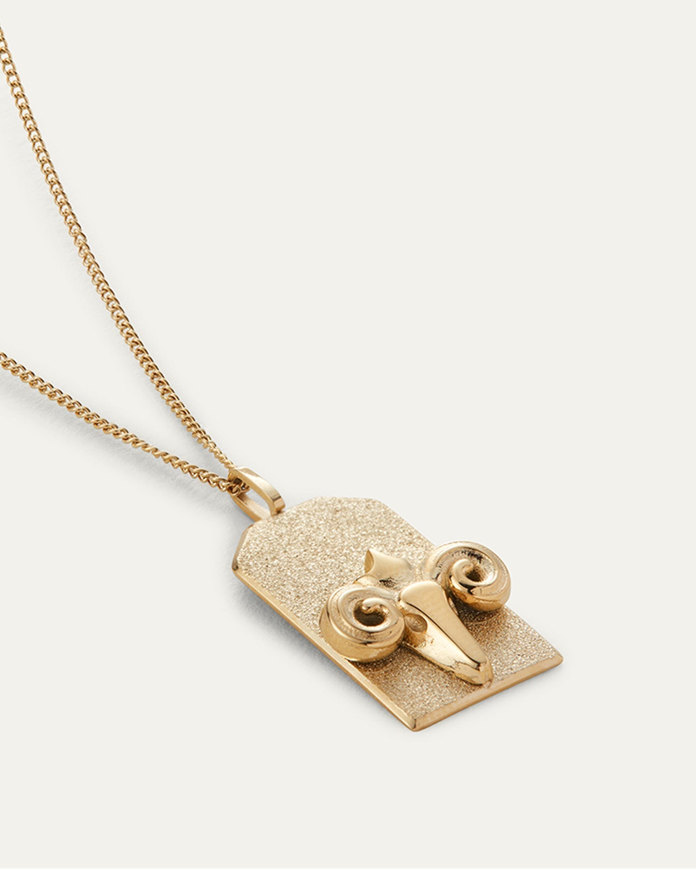 The Aries Zodiac Pendant Necklace | 14K Gold-Plated Steel