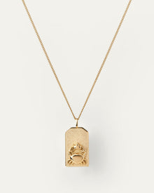 The Cancer Zodiac Pendant Necklace | 14K Gold-Plated Steel