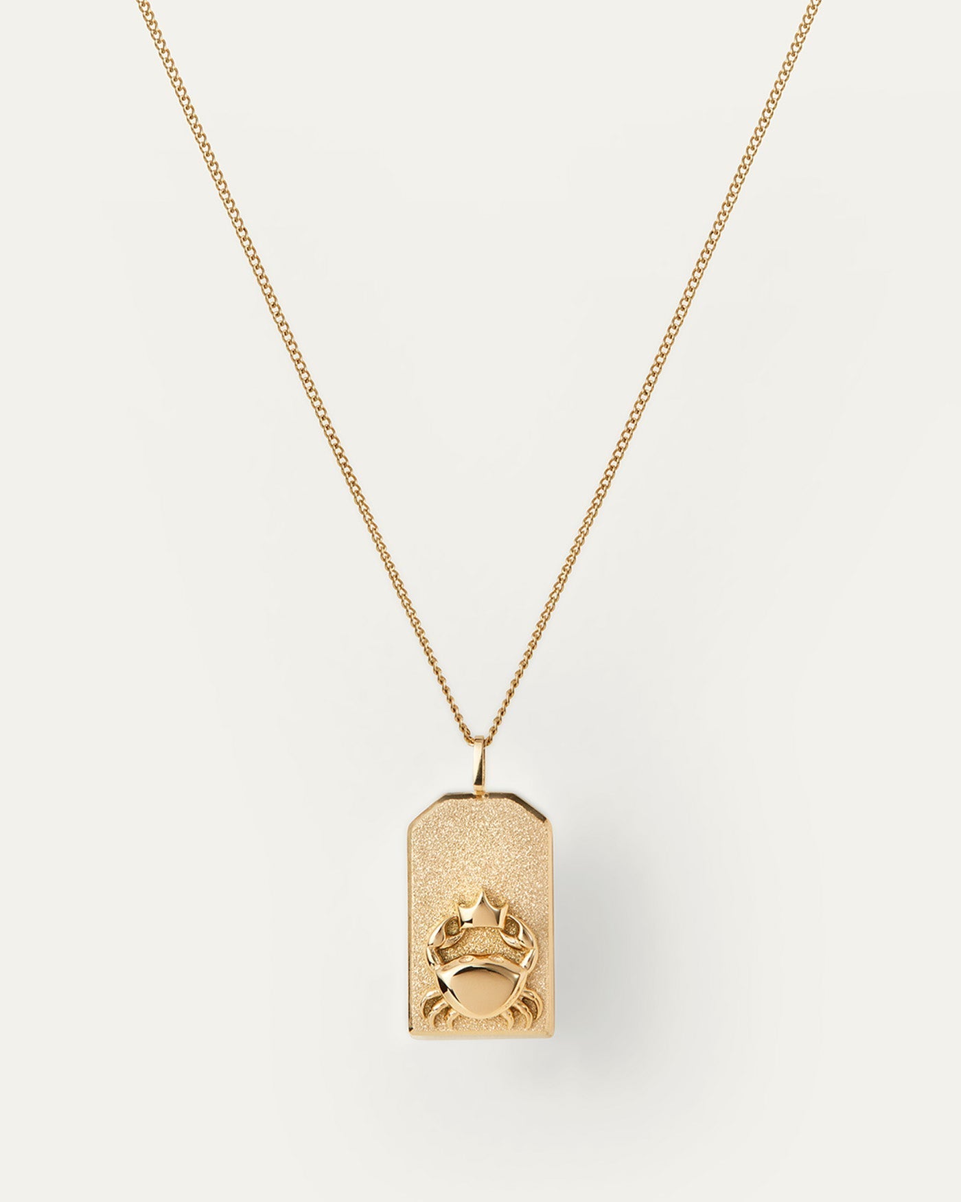 The Cancer Zodiac Pendant Necklace | 14K Gold-Plated Steel