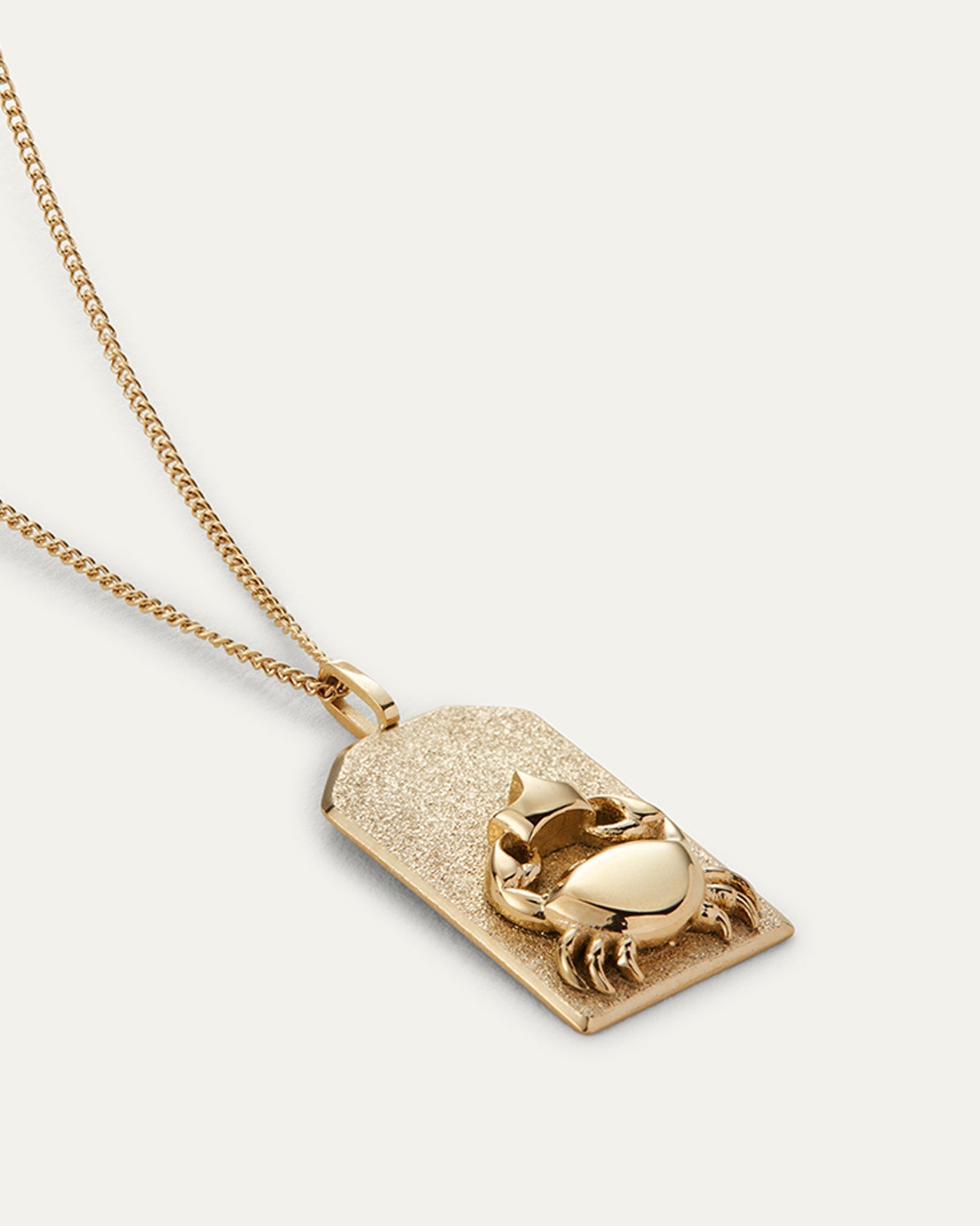 The Cancer Zodiac Pendant Necklace | 14K Gold-Plated Steel