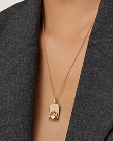 The Cancer Zodiac Pendant Necklace | 14K Gold-Plated Steel
