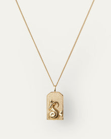 The Capricorn Zodiac Pendant Necklace | 14K Gold-Plated Steel