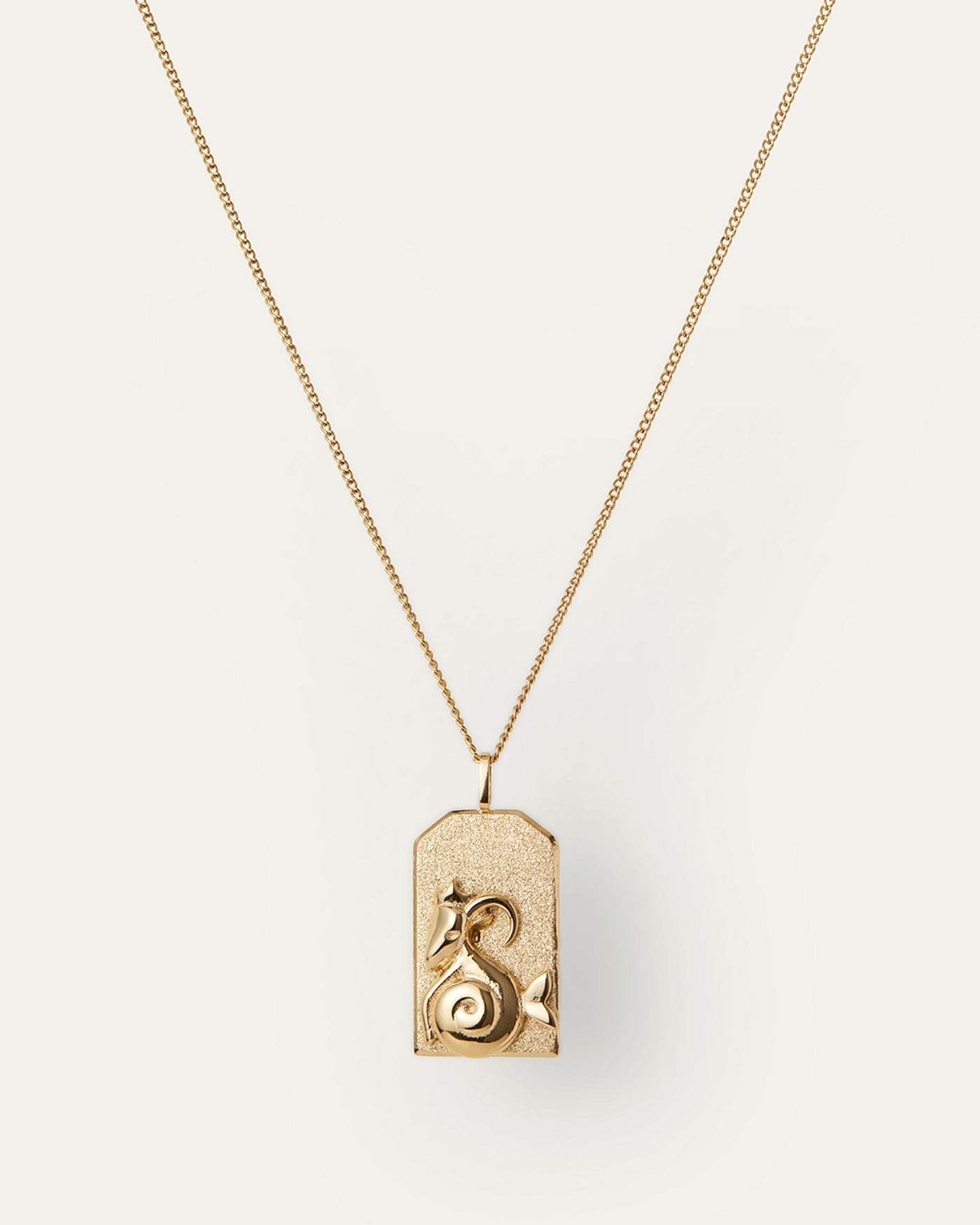The Capricorn Zodiac Pendant Necklace | 14K Gold-Plated Steel