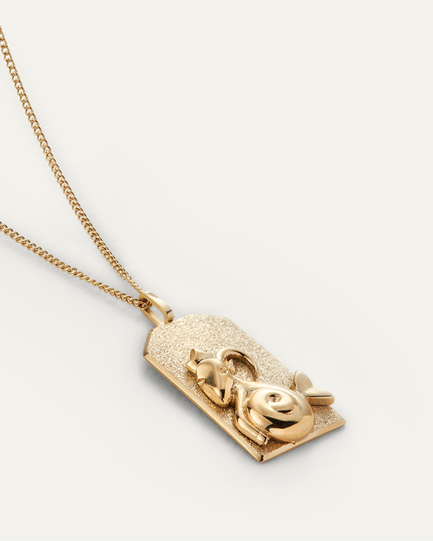 The Capricorn Zodiac Pendant Necklace | 14K Gold-Plated Steel