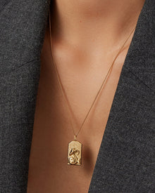 The Capricorn Zodiac Pendant Necklace | 14K Gold-Plated Steel