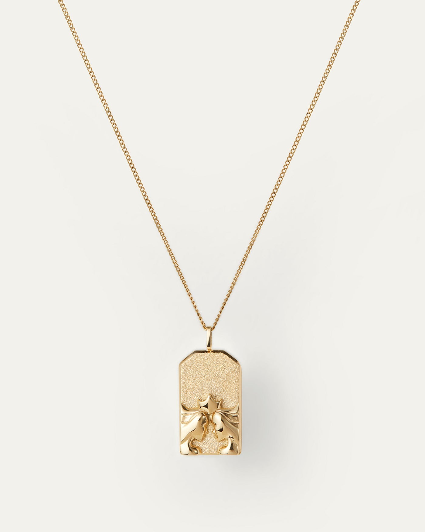 The Gemini Zodiac Pendant Necklace | 14K Gold-Plated Steel
