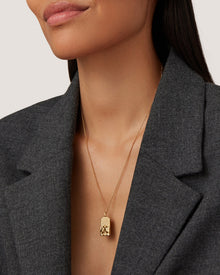 The Gemini Zodiac Pendant Necklace | 14K Gold-Plated Steel