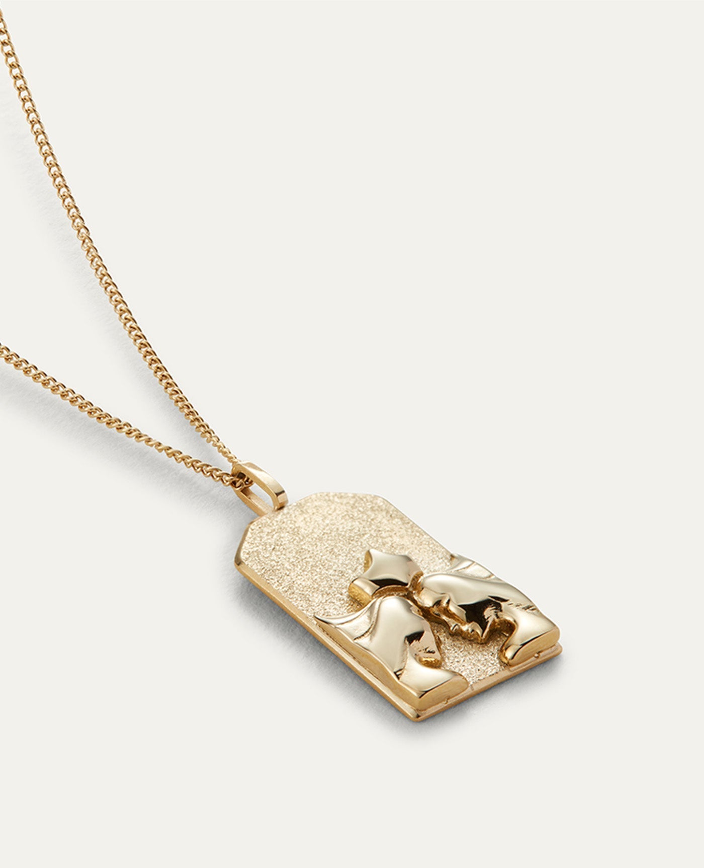 The Gemini Zodiac Pendant Necklace | 14K Gold-Plated Steel