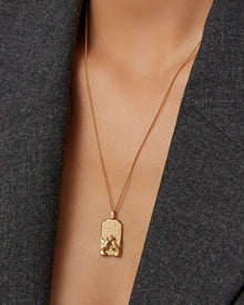 The Gemini Zodiac Pendant Necklace | 14K Gold-Plated Steel