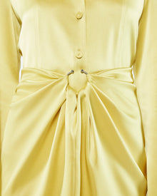 Womens | Nilla Slip Satin Mini Skirt | Yellow