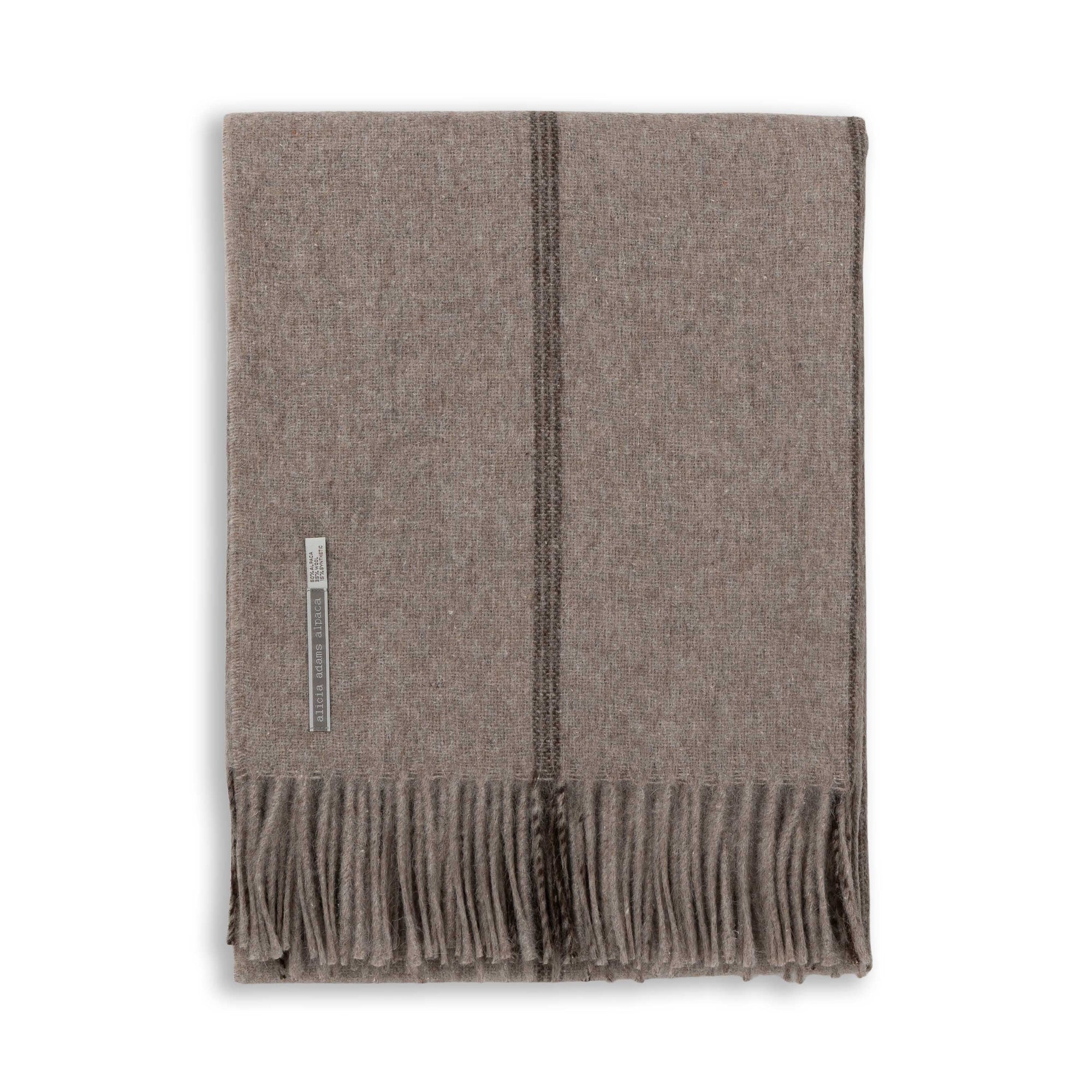 Notting Hill Throw | Light Taupe / Chocolate
