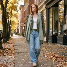 Unisex | Maxi Wrap | Herringbone Sage