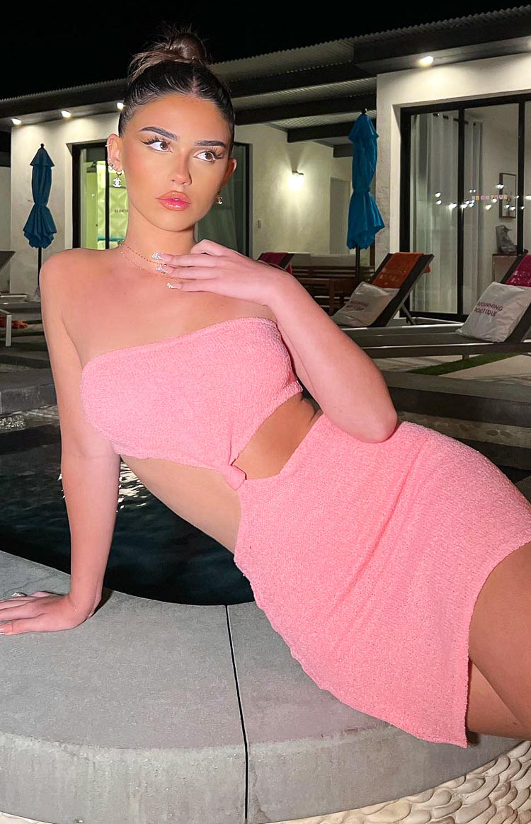 Fiona Strapless Mini Dress | Pink