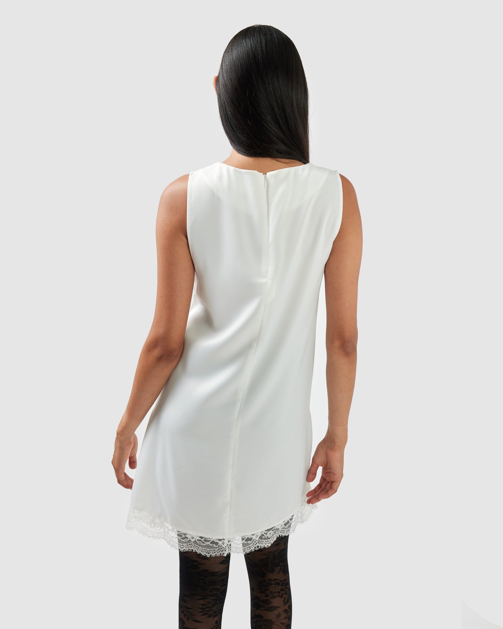 Women | After Party Lace Mini Dress | Off-White