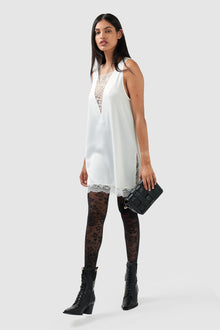 Women | After Party Lace Mini Dress | Off-White