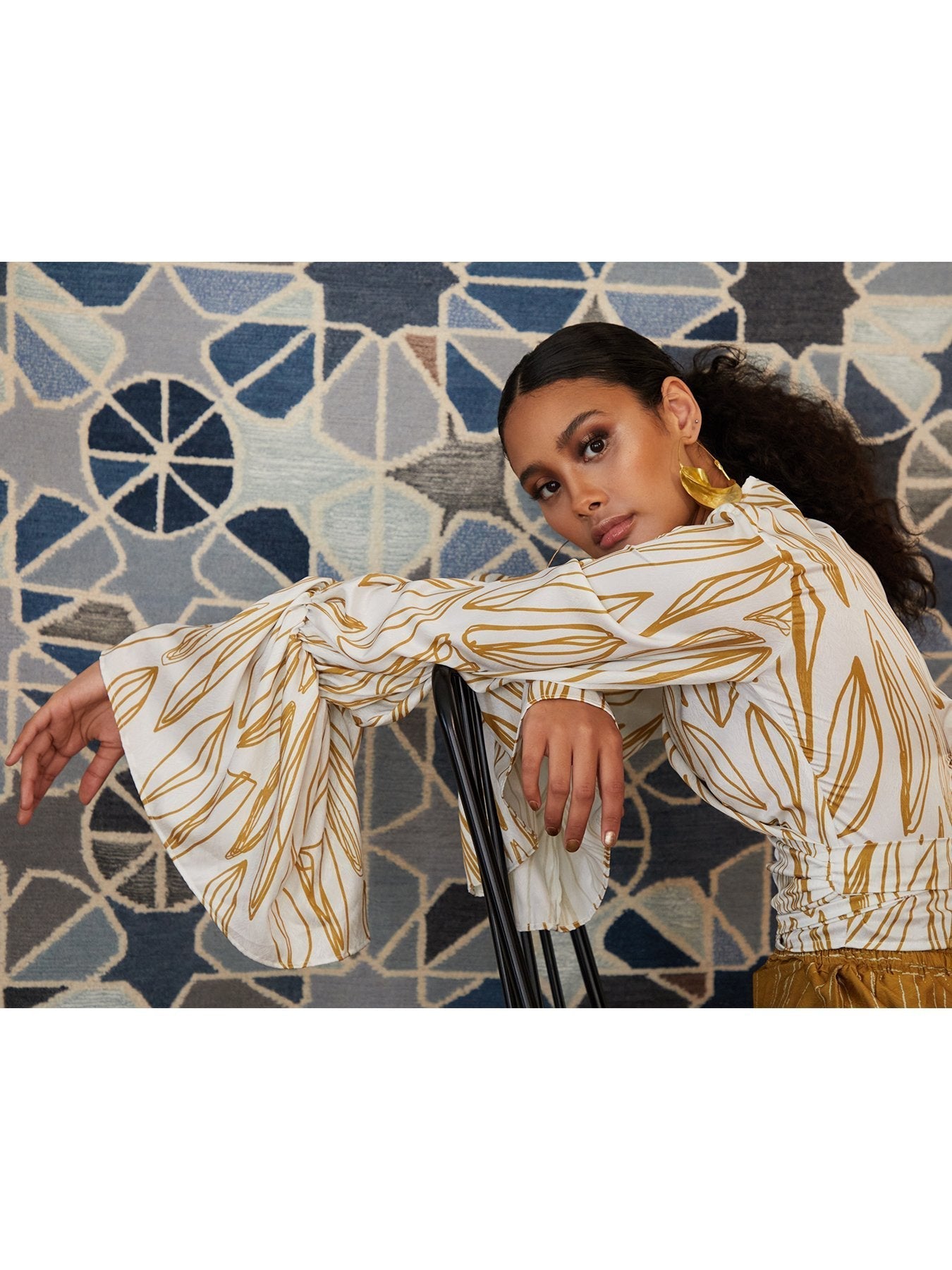 Aja Top - Fiore Gold - diarrablu
