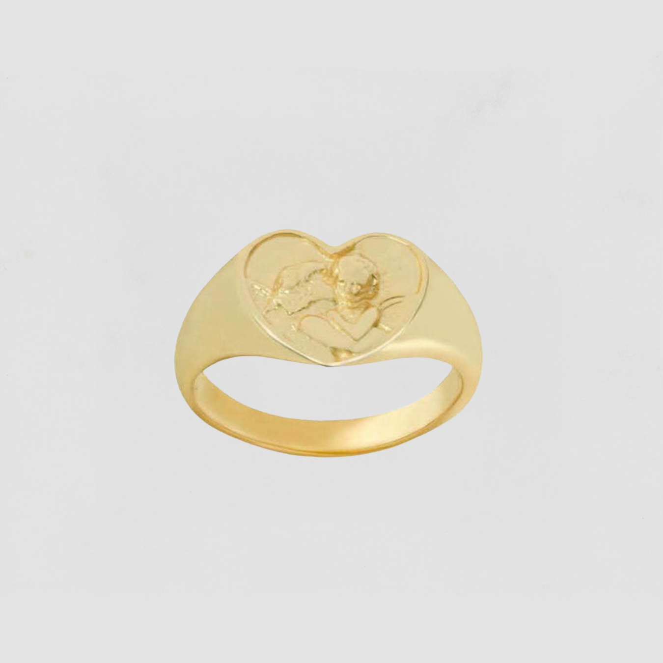 The Angel Signet Ring | Gold Vermeil