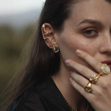 Snake Gemstone Studs | Sterling Silver