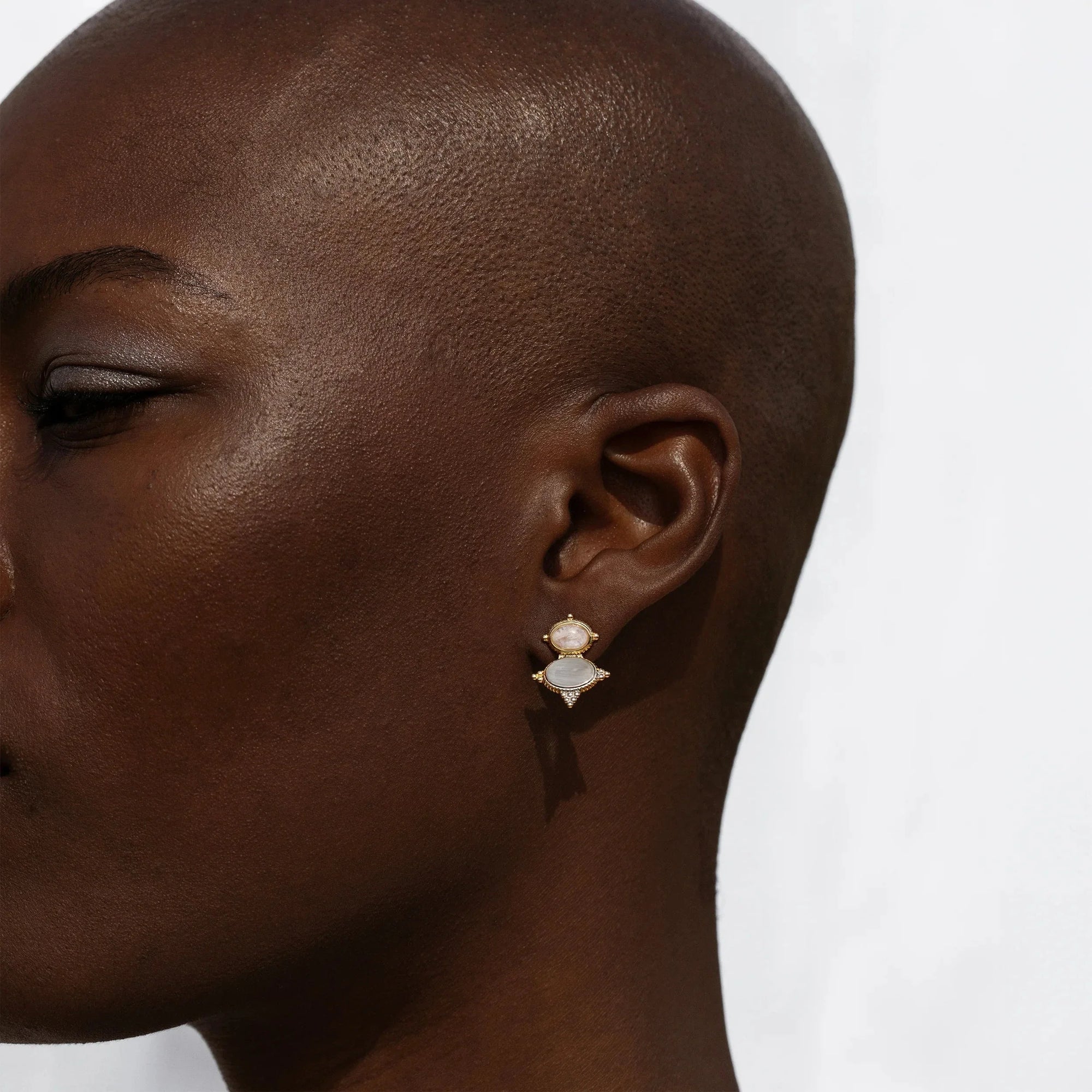 Oracle Drop Studs | 14K Yellow Gold Vermeil