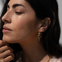 Organic Pearl Gemstone Hoops | Sterling Silver