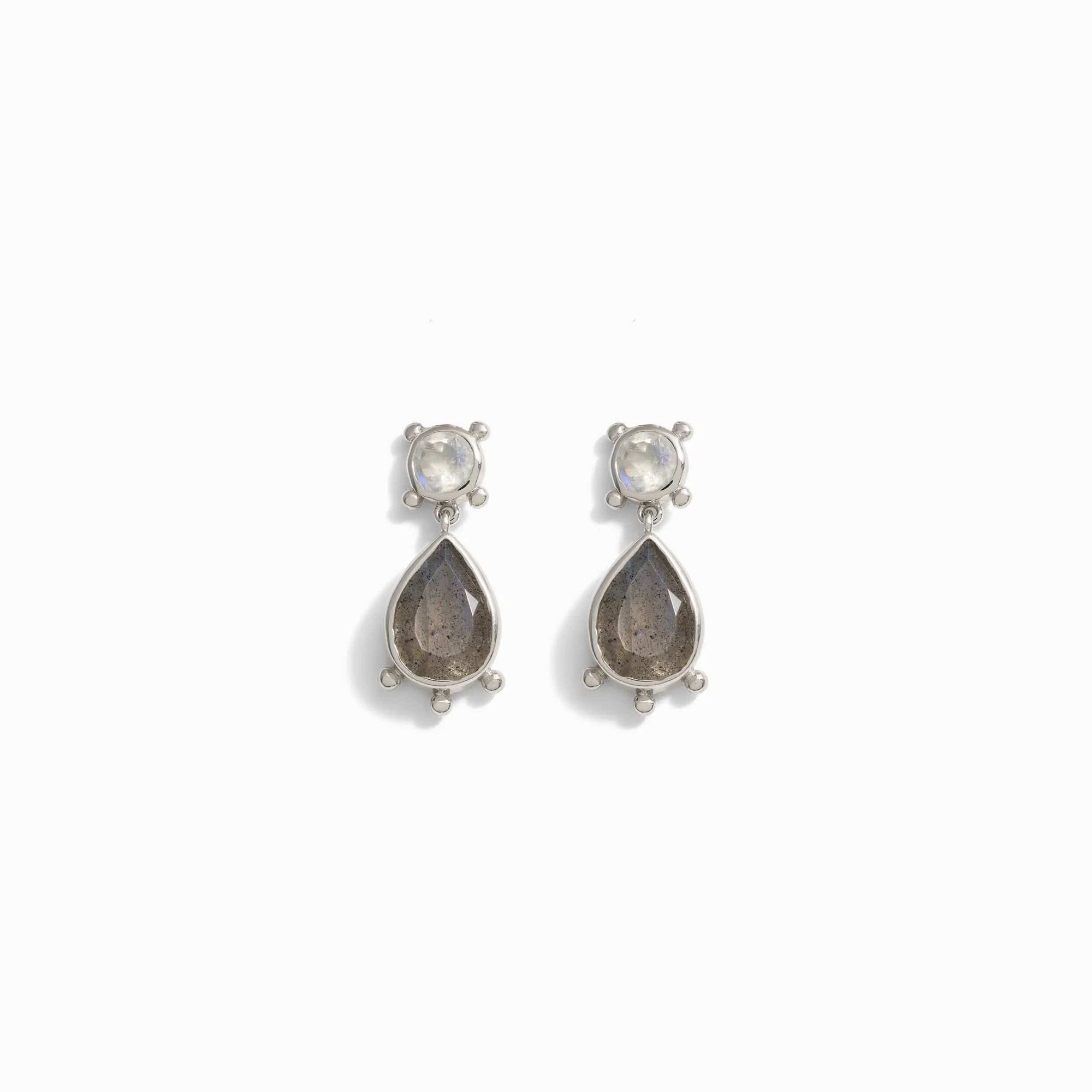 Gemstone Talisman Studs | Sterling Silver