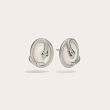 Snake Gemstone Studs | Sterling Silver