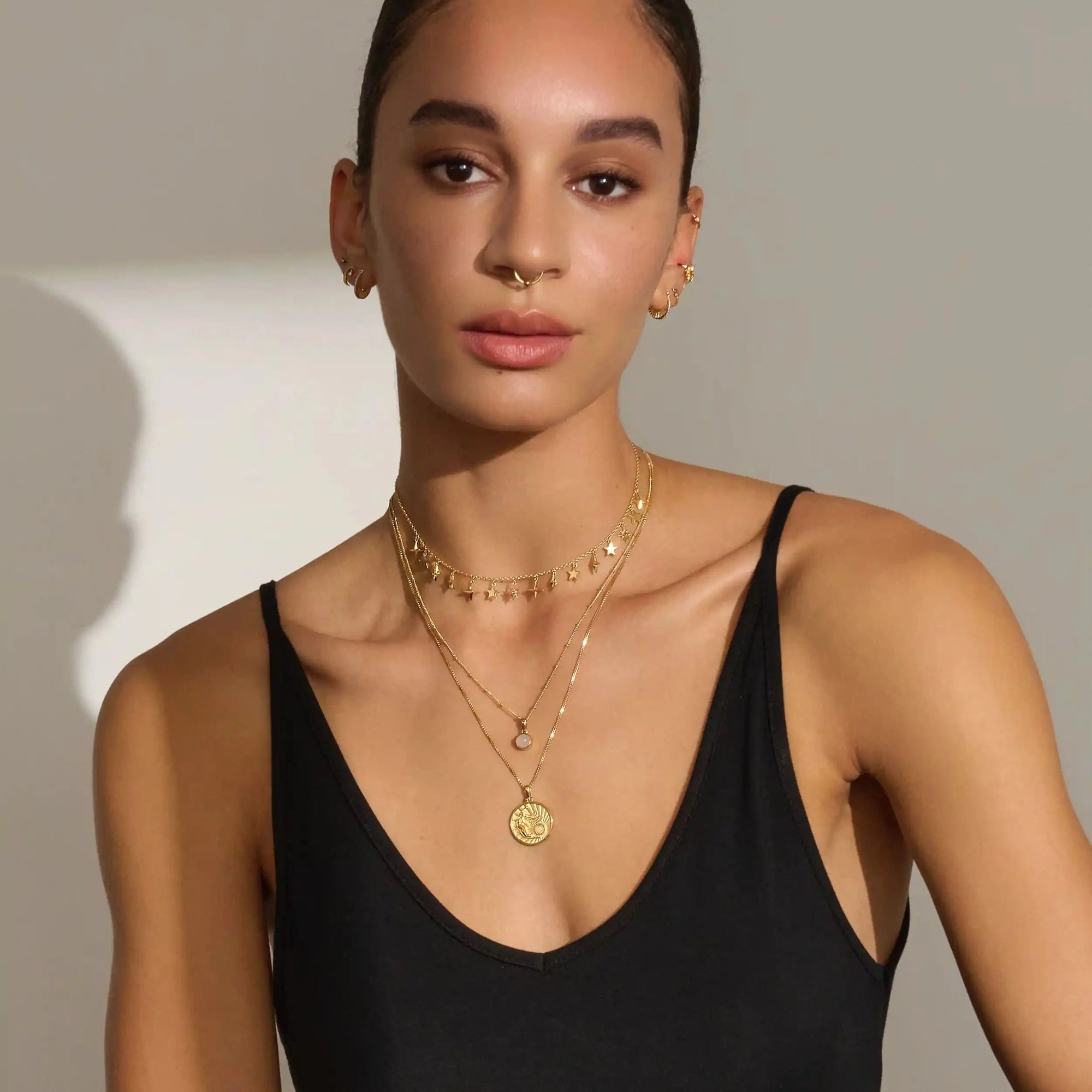 Gemstone Necklace | 14K Yellow Gold Vermeil | Multi