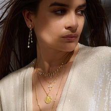Pearl Cross Necklace | Sterling Silver