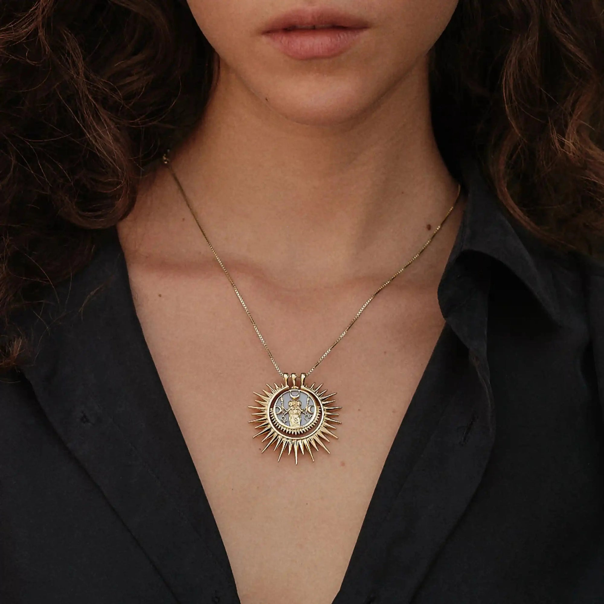 Special Edition Hecate Halo Necklace | 14K Yellow Gold Vermeil