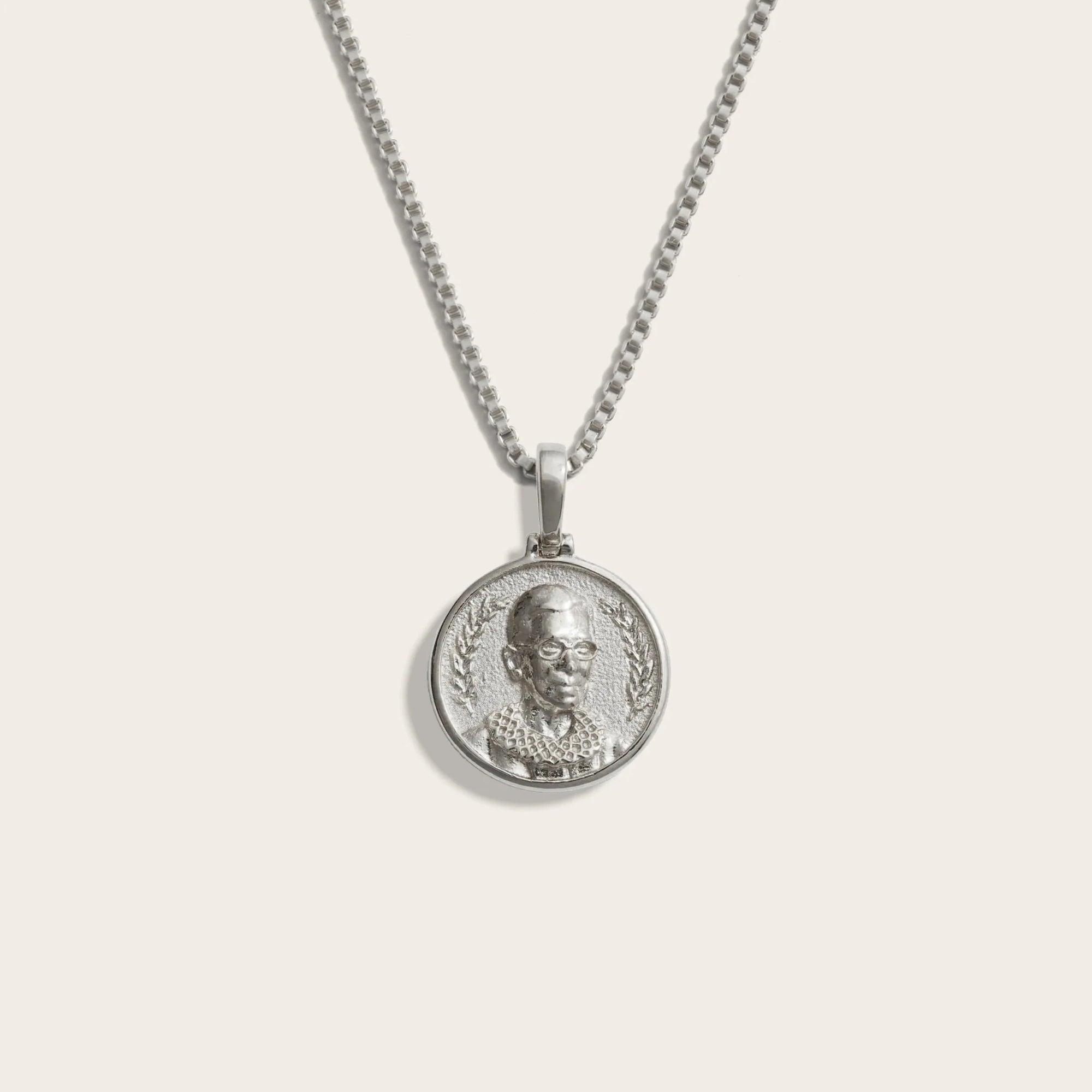 Mini Ruth Bader Ginsburg Necklace | Sterling Silver