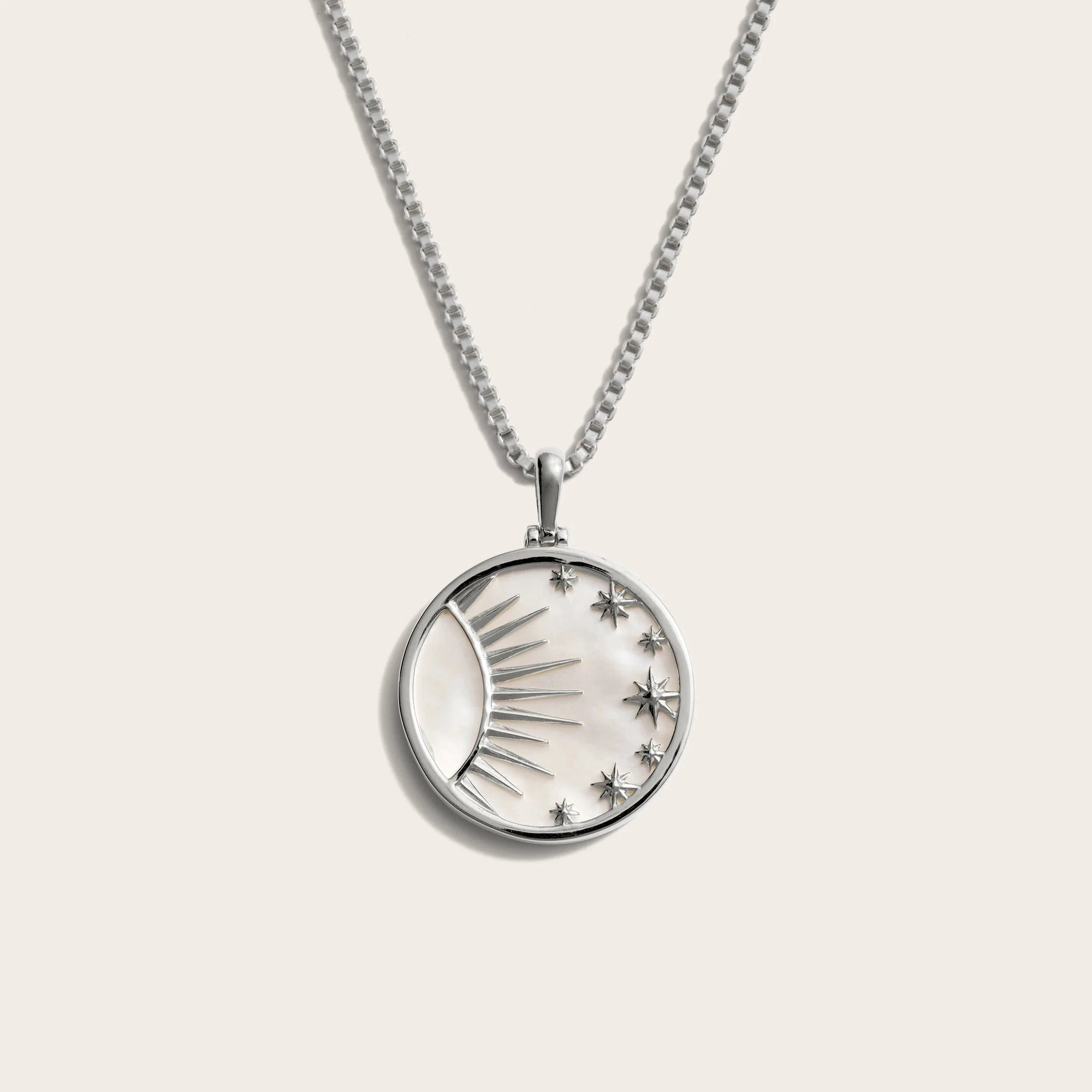 Celestial Mother of Pearl Necklace | Sterling Silver