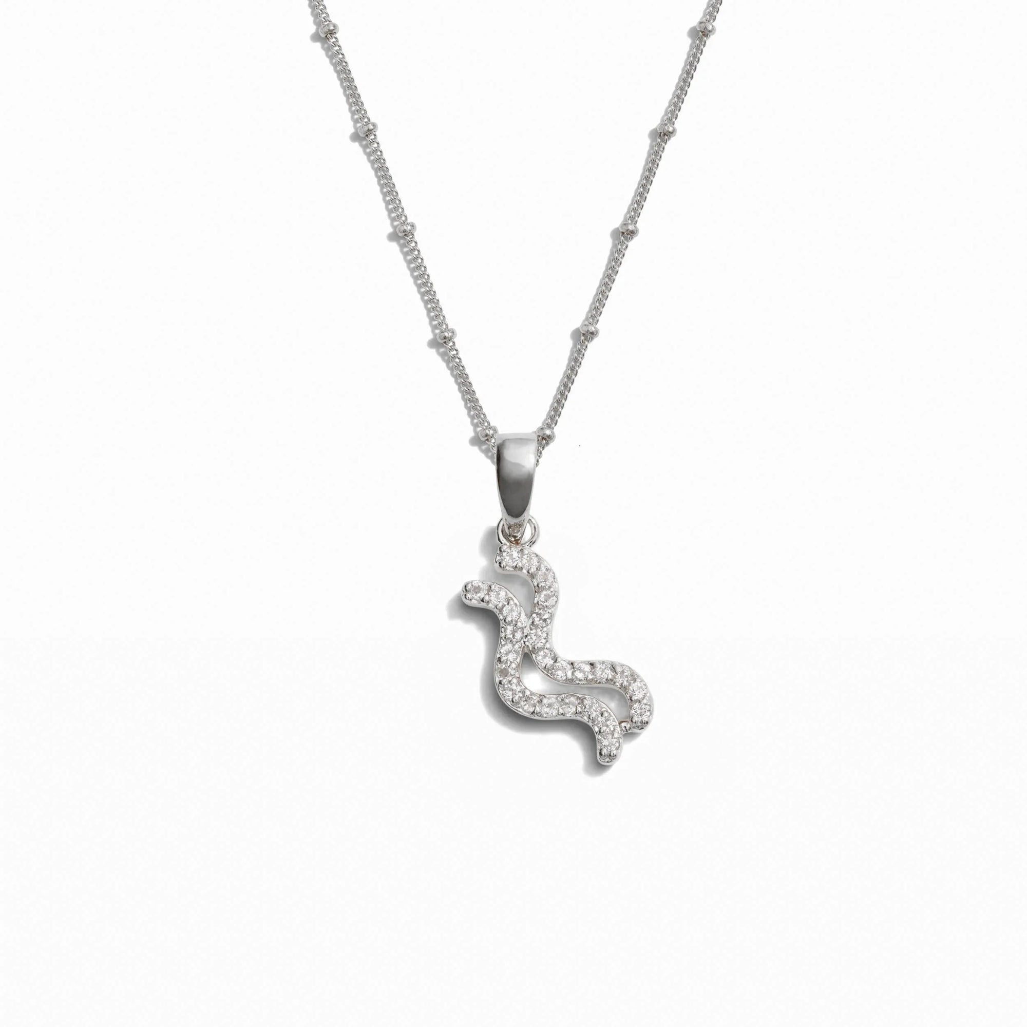 Gemstone Zodiac on Saturn Chain | Sterling Silver