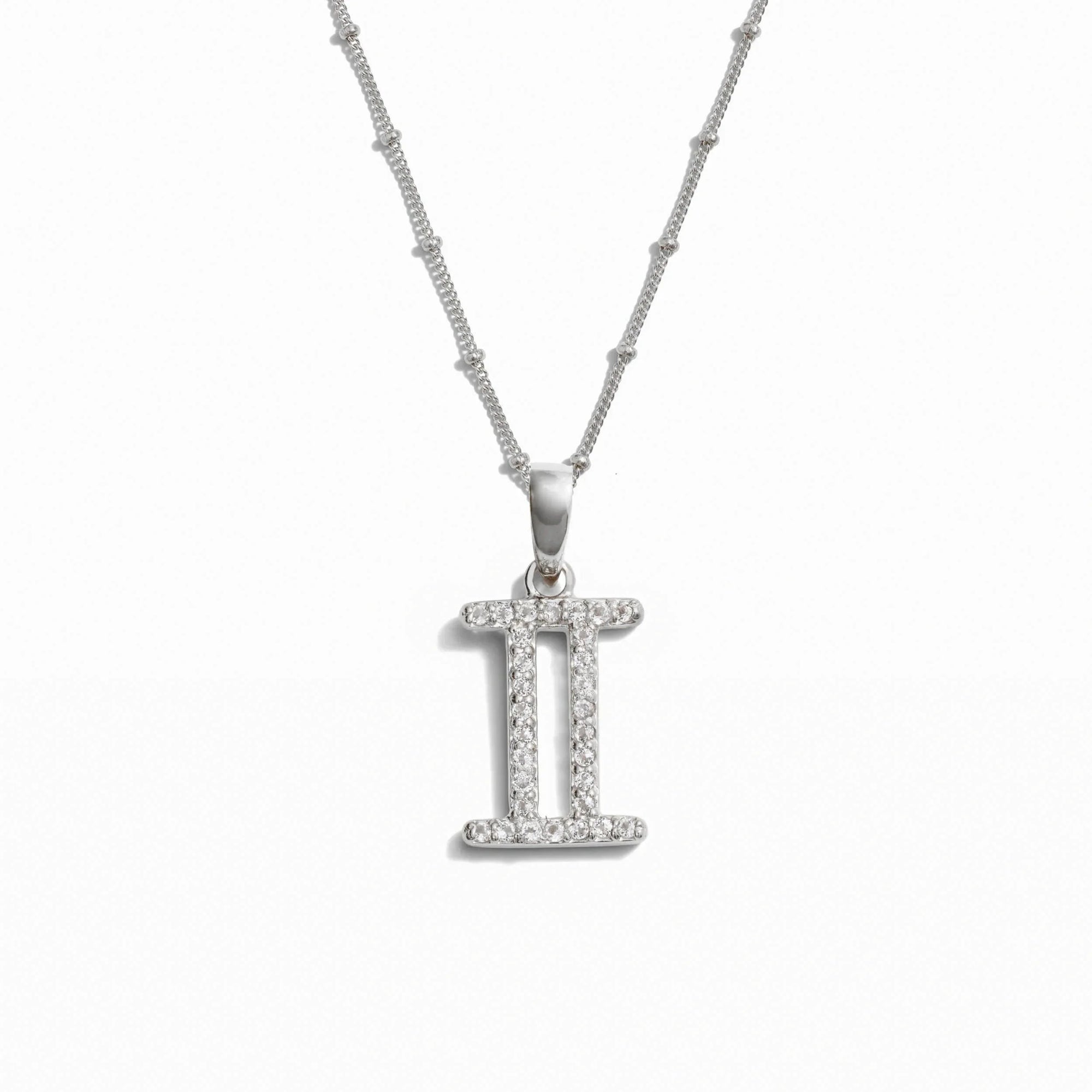 Gemstone Zodiac on Saturn Chain | Sterling Silver
