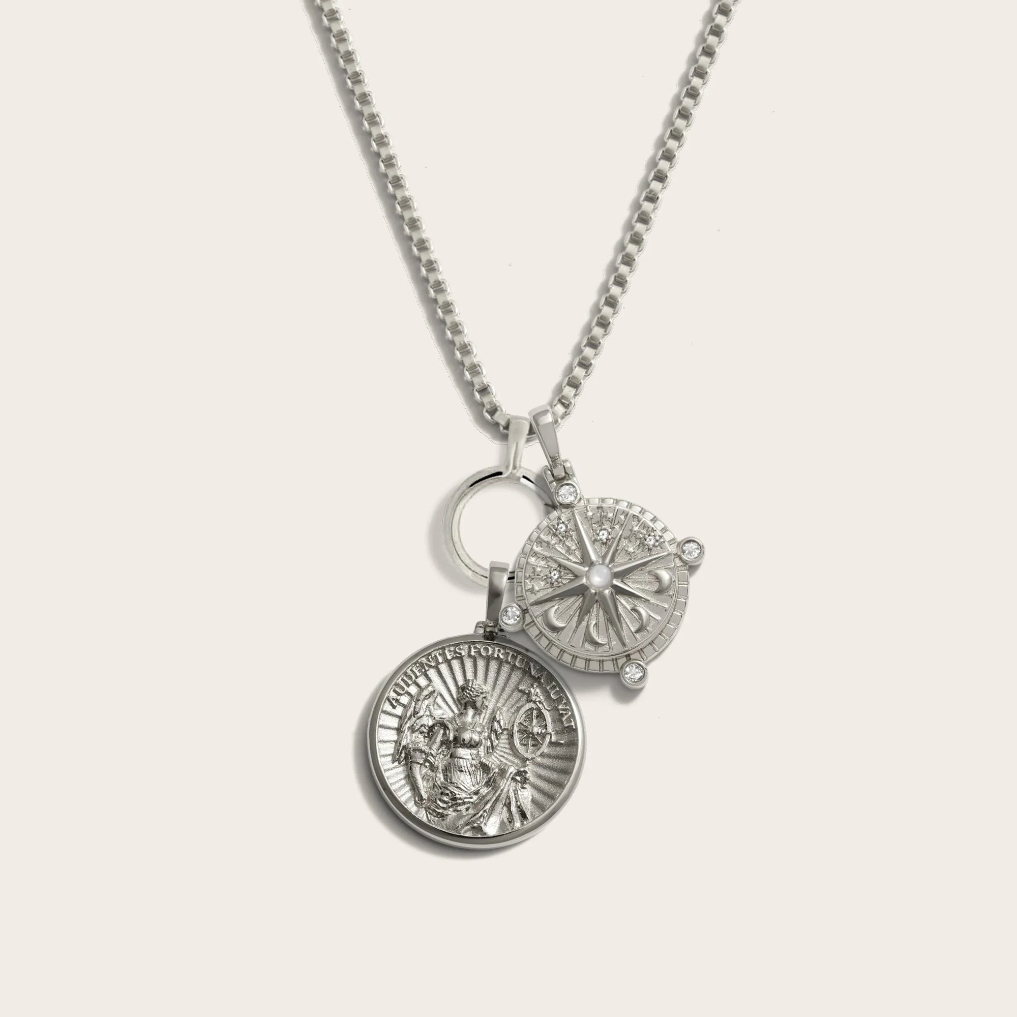 Inner Compass Necklace Set | Sterling Silver