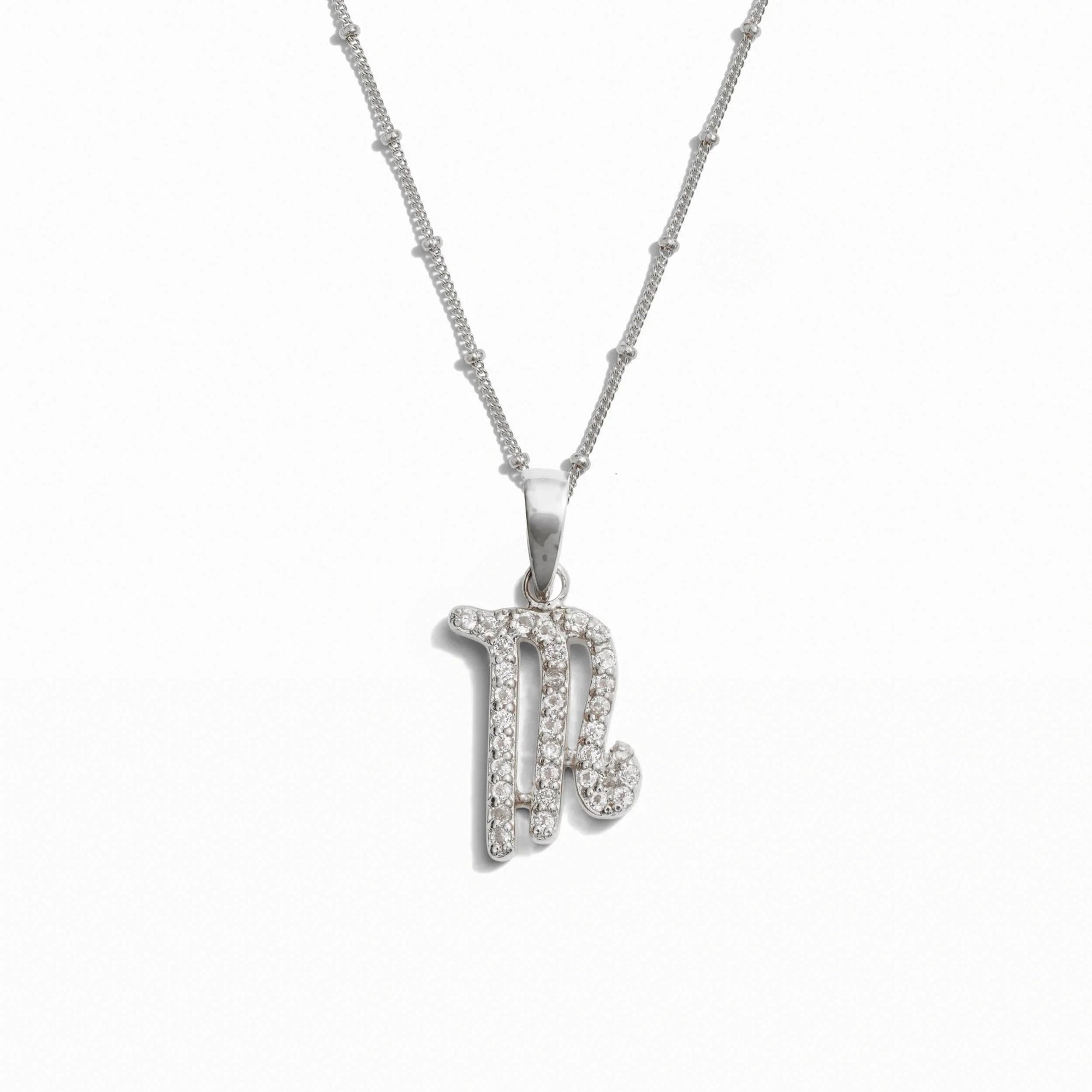 Gemstone Zodiac on Saturn Chain | Sterling Silver