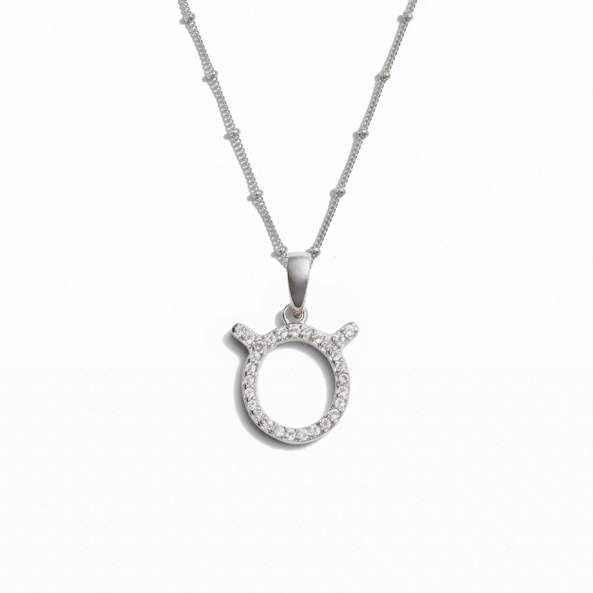 Gemstone Zodiac on Saturn Chain | Sterling Silver