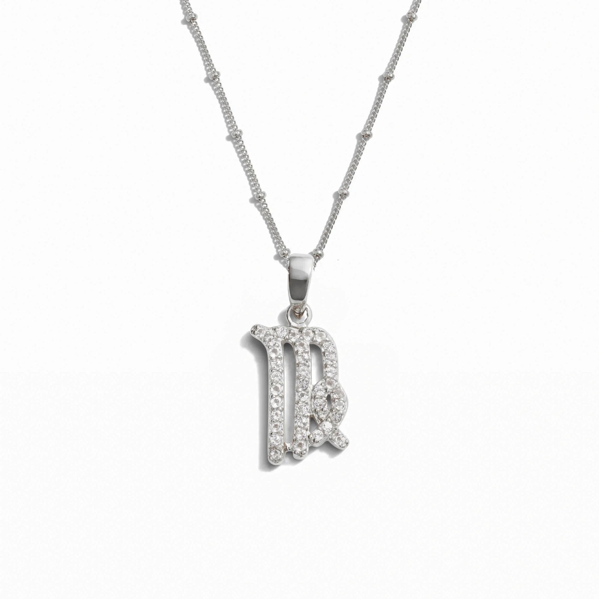 Gemstone Zodiac on Saturn Chain | Sterling Silver