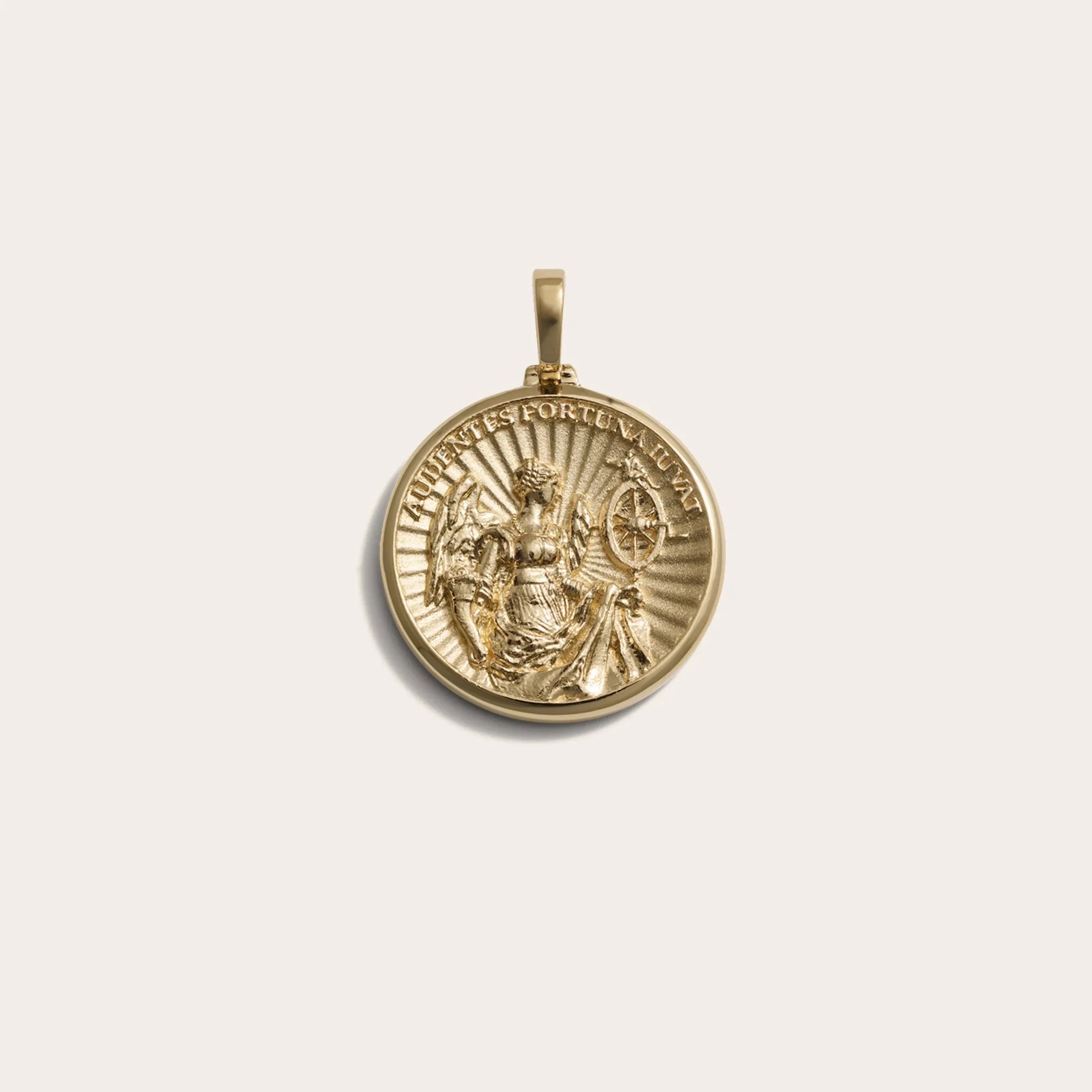 Goddess Coin Pendant | 14K Yellow Gold Vermeil