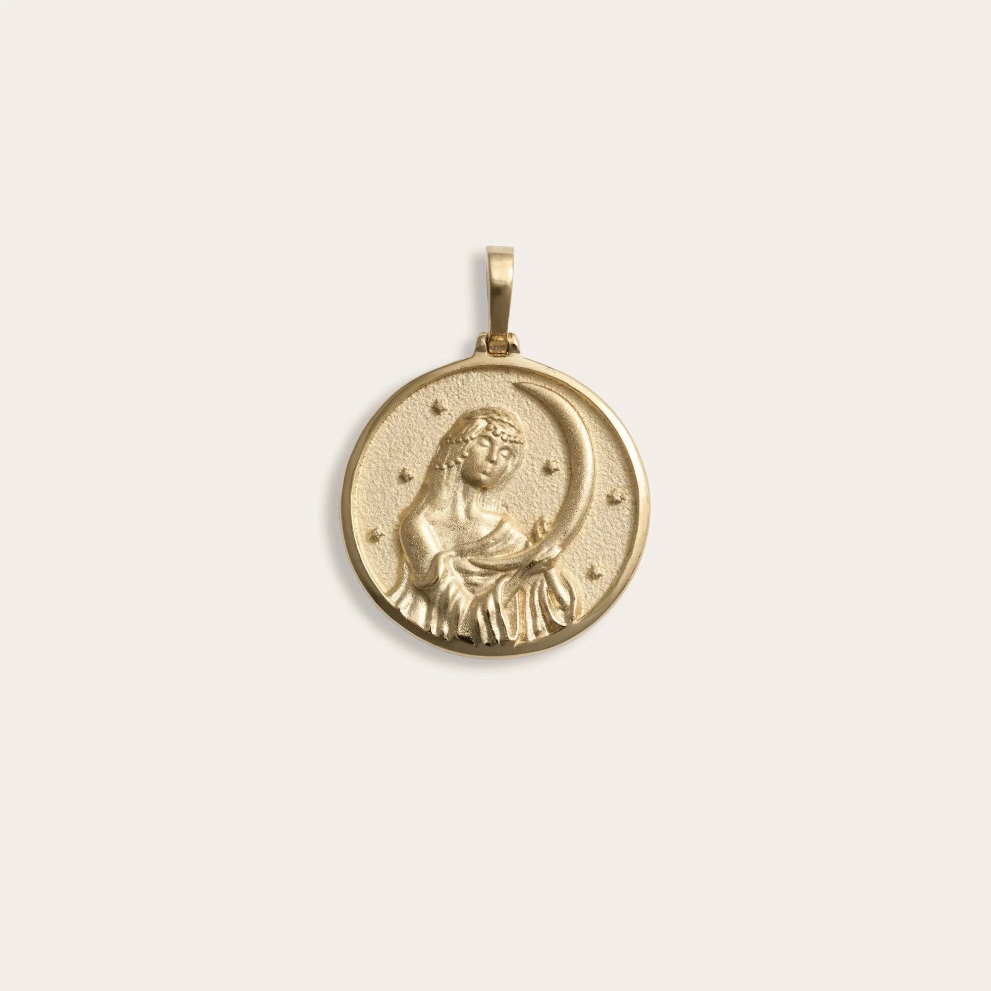 Goddess Coin Pendant | 14K Yellow Gold Vermeil