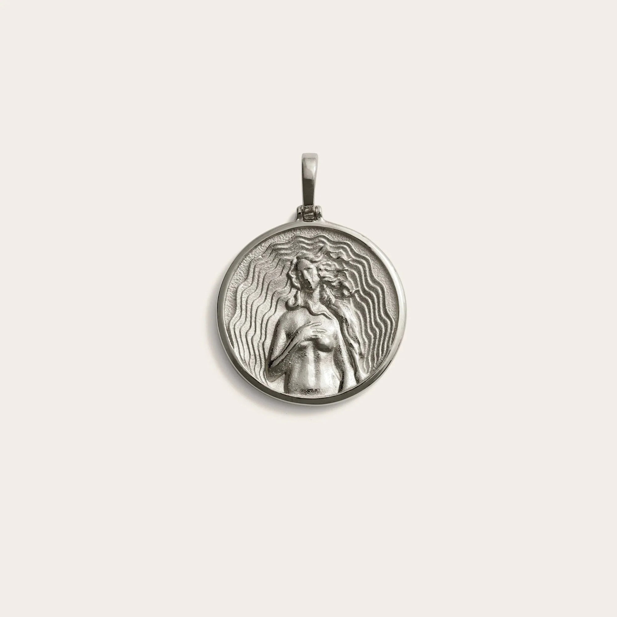 Goddess Coin Pendant | Sterling Silver